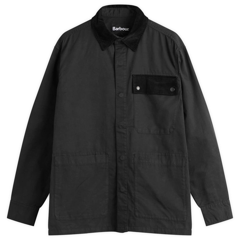 Skjorte Barbour Heritage + Silverbay OS Twill Overshirt, Size Large Sort | MOS0438BK31