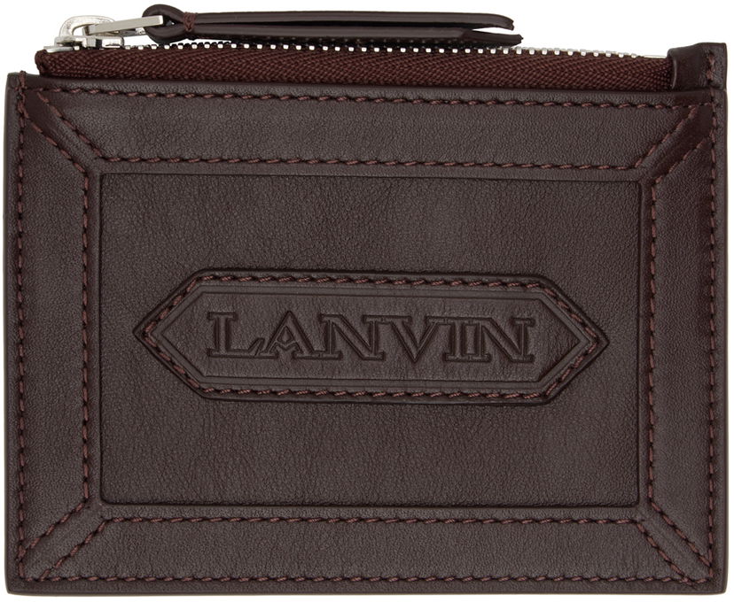 Tegnebog LANVIN Burgundy Zipped Card Holder Beige | LM-SLSWZ4-PIEN-A24