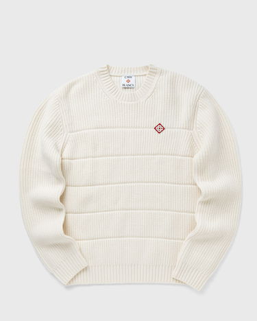 Sweater Casablanca Padded Crewneck Sweater Hvid | M-AW25-KW-1047-01, 2