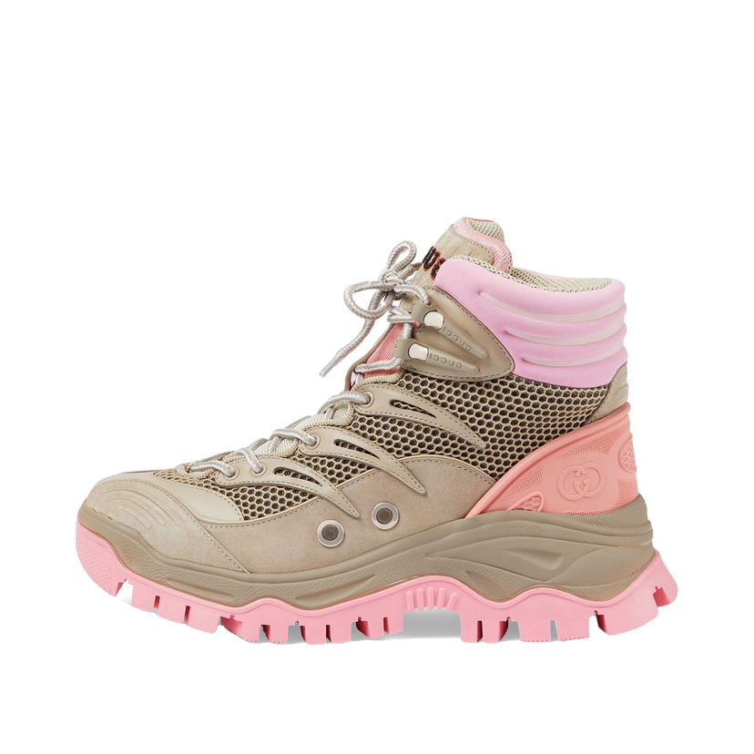 Sneakers og sko Gucci Lace Up Ankle Boot Beige Pink (Women's) Beige | 700256 2KD20 9597