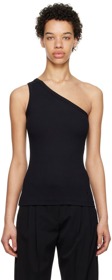 Tanktop Stella McCartney Single-Shoulder Tank Top Sort | 6J02043SPX31, 0