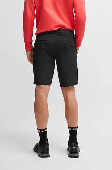 Shorts BOSS Slim-Fit Water-Repellent Stretch Shorts Sort | 50540337, 1