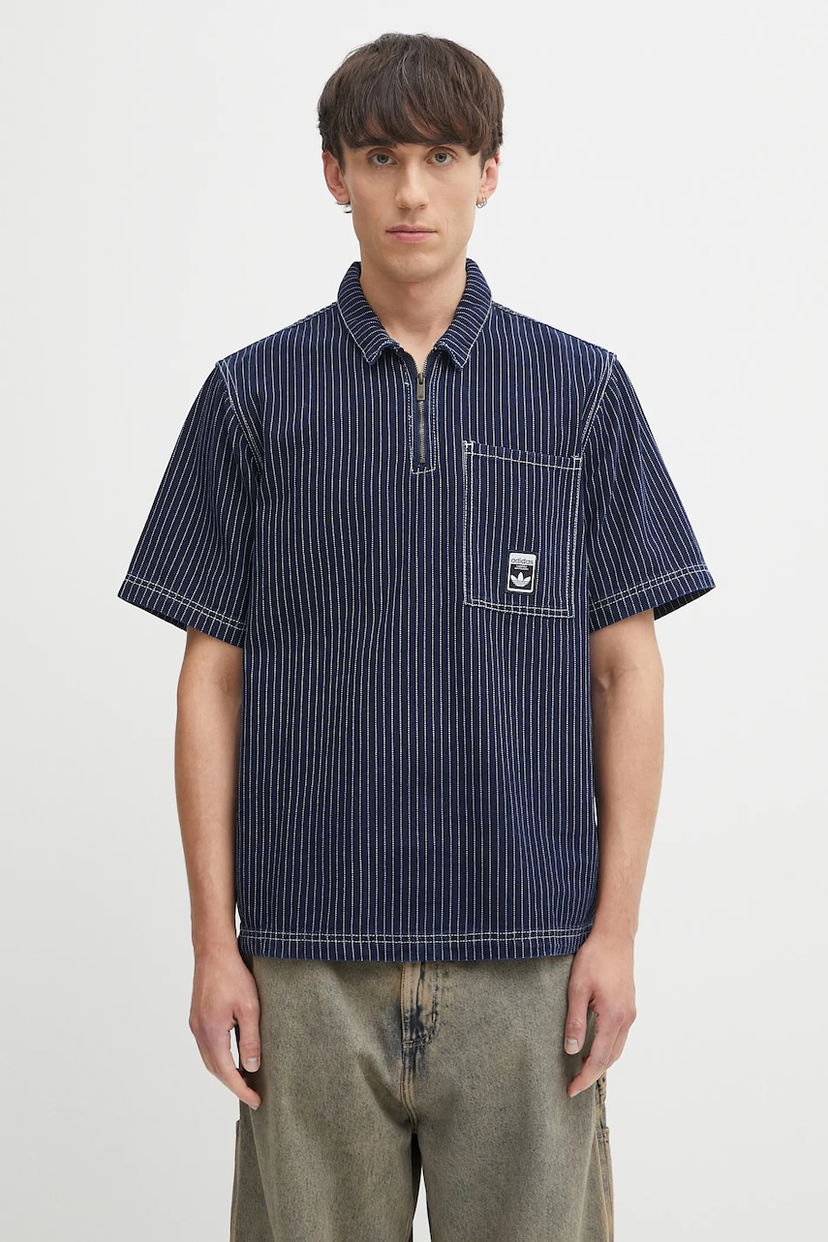 Polo skjorte adidas Originals adidas Originals Graphic Lo Sh Polo Shirt Mørkeblå | JW0169