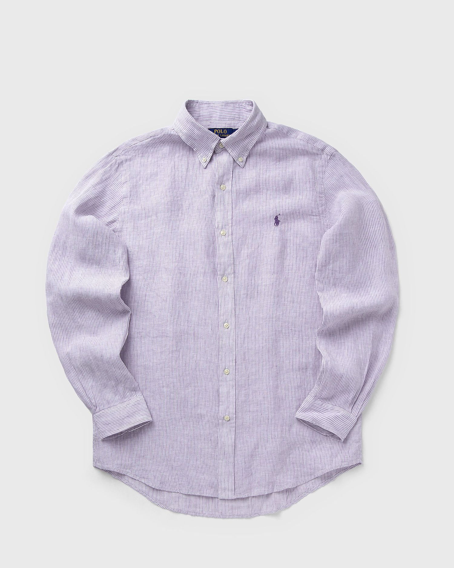 Skjorte Polo by Ralph Lauren Long Sleeve Striped Linen Button-Down Sport Shirt Lilla | 710968973006, 1