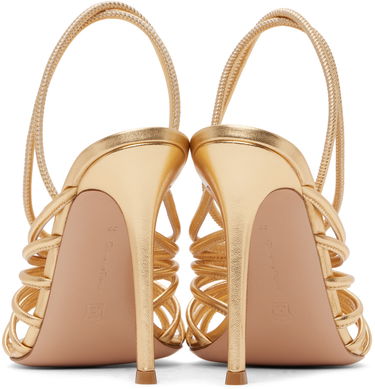 Sneakers og sko Gianvito Rossi Hellen Square Toe Heeled Sandals Metalisk | G32488-15RIC-NPS, 1