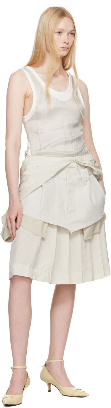 Nederdel Maison Margiela Maison Margiela Midi Dress Beige | S51DD0029 MTN060, 4