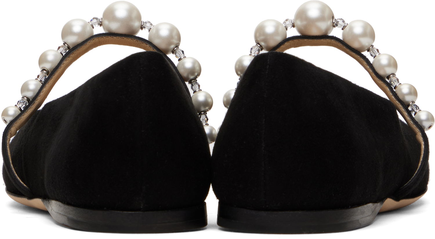 Tilbehør Jimmy Choo Jimmy Choo Ade Pearl Ballerina Flats Sort | ADE FLAT SZR, 1