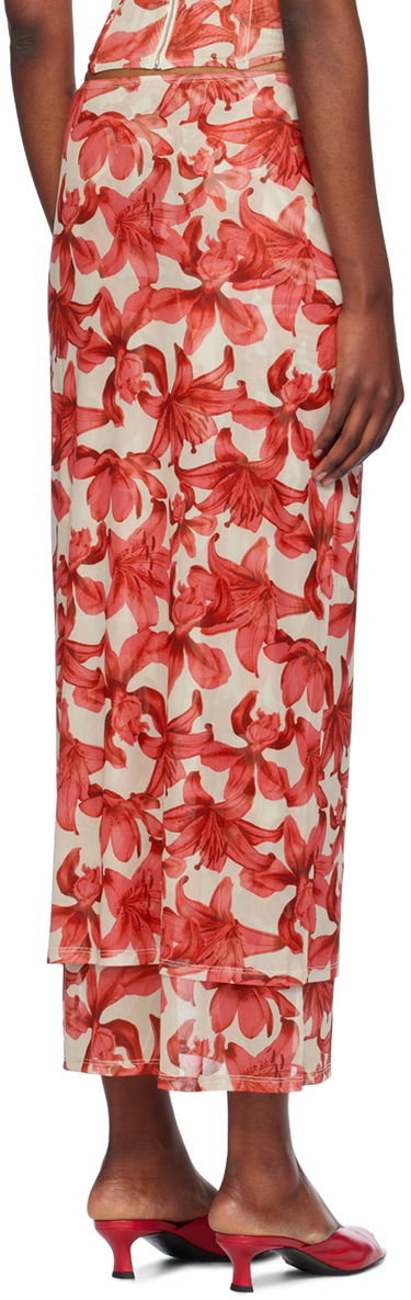 Nederdel Miaou Miaou Topanga Floral Print Midi Skirt Rød | 4064PM2OAL, 2