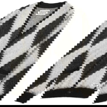 Sweater WACKO MARIA Diamond Mohair Cardigan Grå | 23FW-WMK-KN19-WHT, 0