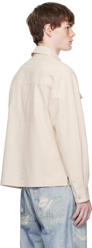 Skjorte Represent Clo Represent Textured Long Sleeve Shirt Beige | MLM100312, 2