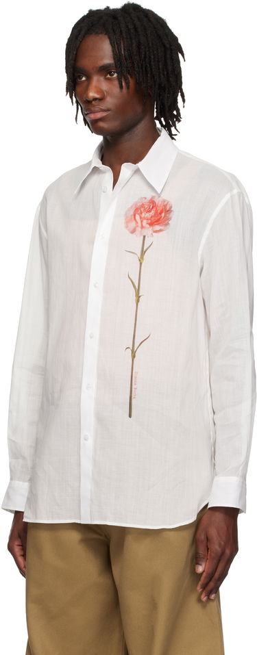 Skjorte Simone Rocha Simone Rocha Carnation Print Easy Shirt Hvid | 5185P31A 1210, 3