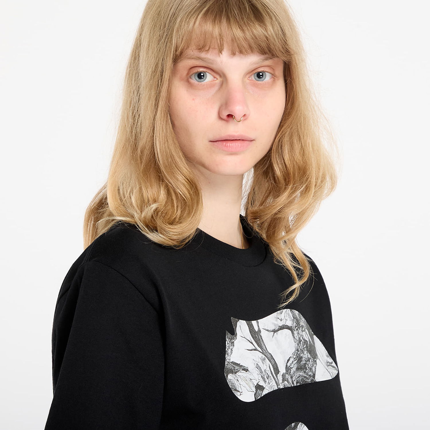 T-shirt BAPE Tree Edge Camo Ape Face T-Shirt Sort | 001TEL801032MBK1, 1