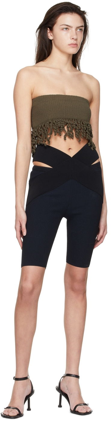 Tanktop Dion Lee Dion Lee Cotton Fringe Bandeau Grøn | A7572S22, 3