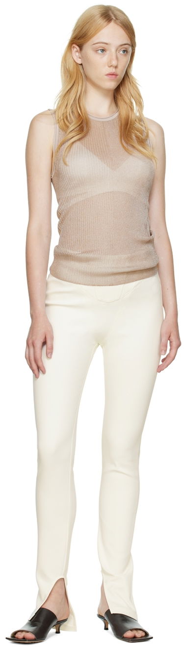 Tanktop Dion Lee Rib Tank Top Beige | C7096P22, 3