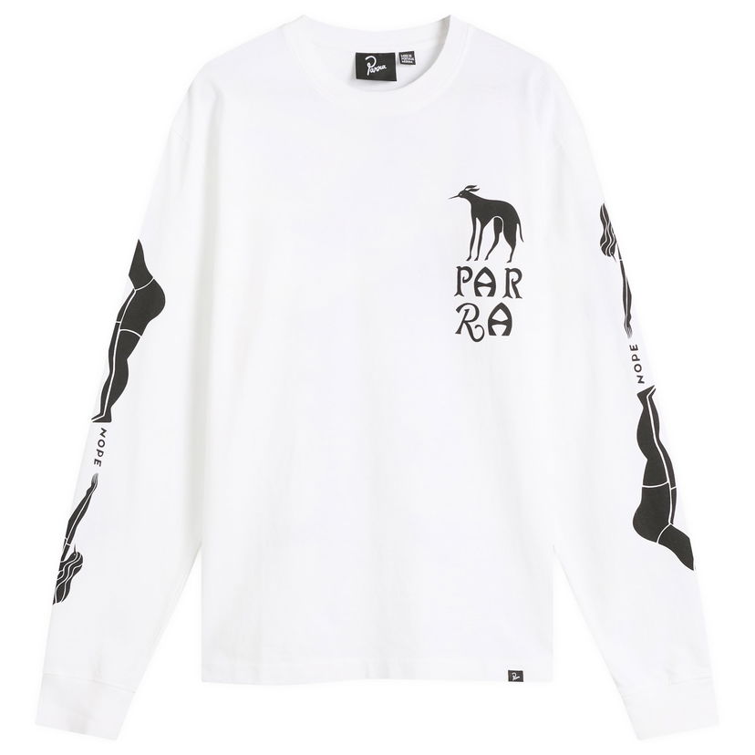 T-shirt By Parra Parra Dog Training Graphic Long Sleeve T-Shirt Hvid | 54110-WHT