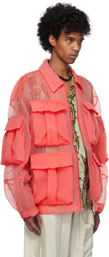 Jakke Dries Van Noten Dries Van Noten Crinkled Pocket Jacket Orange | 251-020529-1277, 1