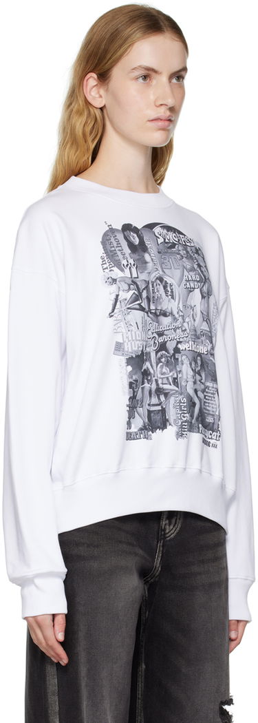 Sweatshirt We11done Movie Collage Graphic Sweatshirt Hvid | WD-TS3-22-743-U-WH, 1