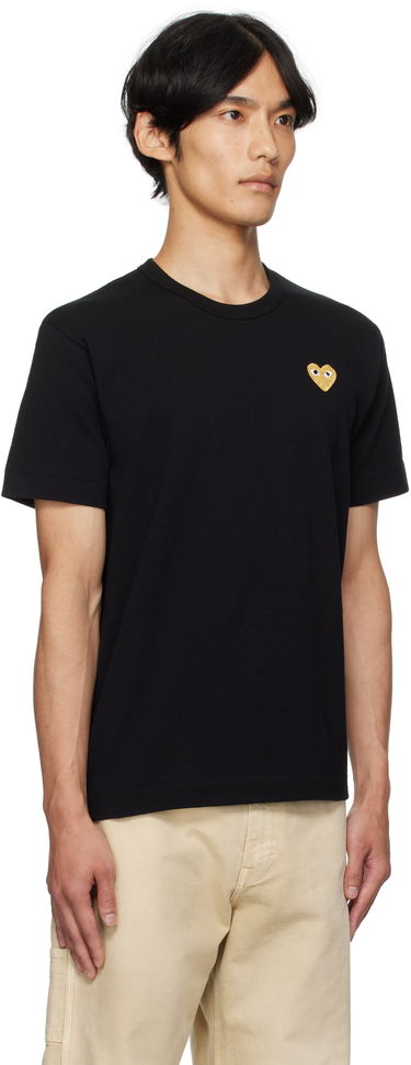 T-shirt Comme des Garçons COMME des GARÇONS PLAY Heart Patch T-Shirt Sort | AZ-T216-051, 1