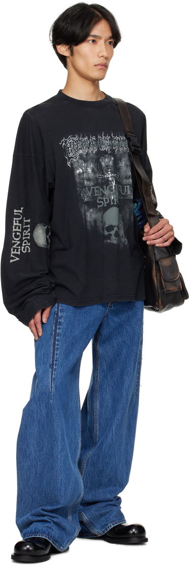 T-shirt VETEMENTS Vetements Cradle of Filth 'Spirit' Cut-Up Longsleeve T-Shirt Sort | UCF76LS680M, 3