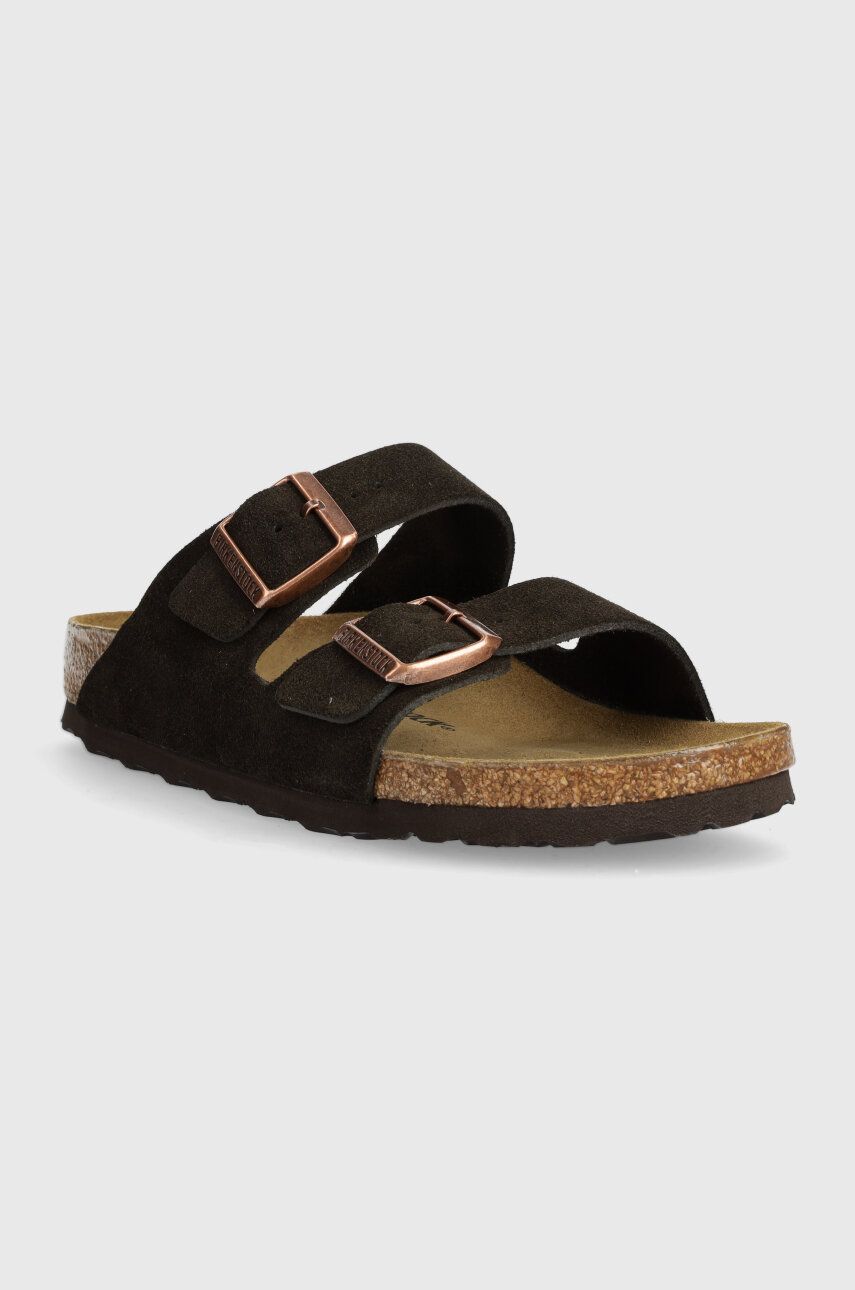 Sneakers og sko Birkenstock Birkenstock Arizona Suede Slides Brun | 1027083, 1