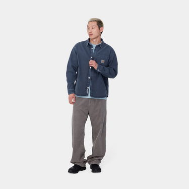 Skjorte Carhartt WIP Stone Dyed Shirt Jacket Blå | I033750_8, 1