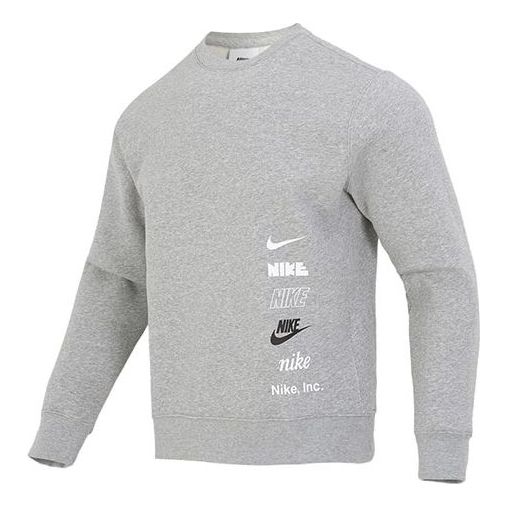 Sweater Nike Men's Brushed-Back Crew Sweatshirt Grå | DX0782-063