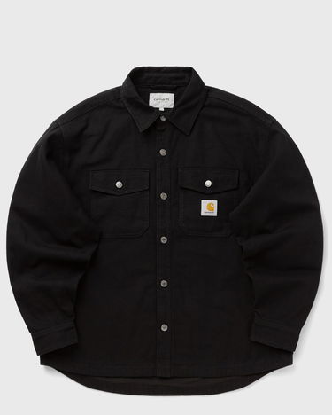 Skjorte Carhartt WIP Selby Collared Long-Sleeve Button-Up Shirt Jacket with Chest Pockets Sort | I035305-89.XX, 2