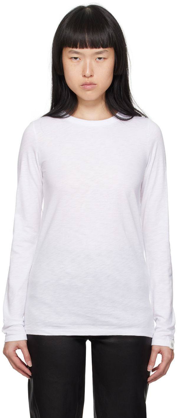 T-shirt rag & bone 'The Slub' Long Sleeve T-shirt Hvid | W275C51CH