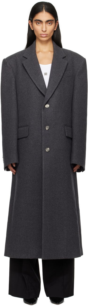 Frakker WARDROBE.NYC Single Breasted Long Coat Grå | W4002F24WO, 0