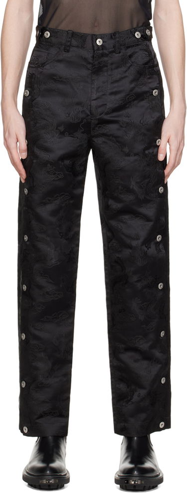 Bukser Feng Chen Wang Feng Chen Wang Dragon Jacquard Trousers Sort | FUS17TR12, 0