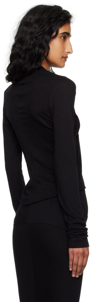 T-shirt Rick Owens Rick Owens Allanah Long Sleeve T-Shirt Sort | RP02E4266 JR, 2