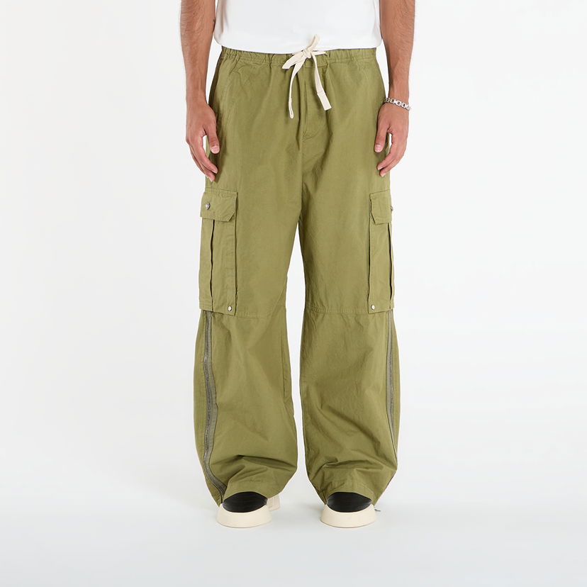 Cargo bukser Palm Angels Palm Angels Curved Logo Cargo Pants Grøn | PMCF037F25FAB0015852