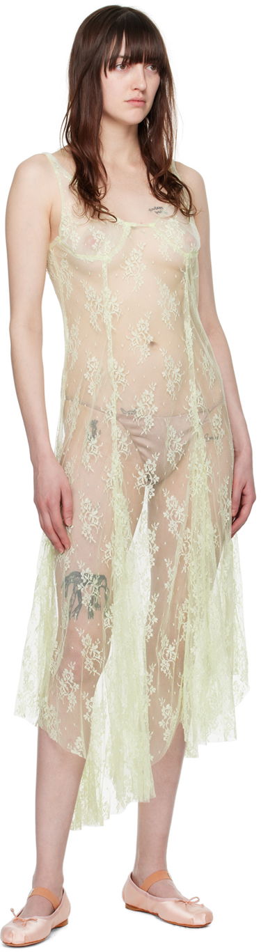 Kjole Collina Strada Collina Strada Pamela Lace Midi Dress Grøn | XX4029, 3
