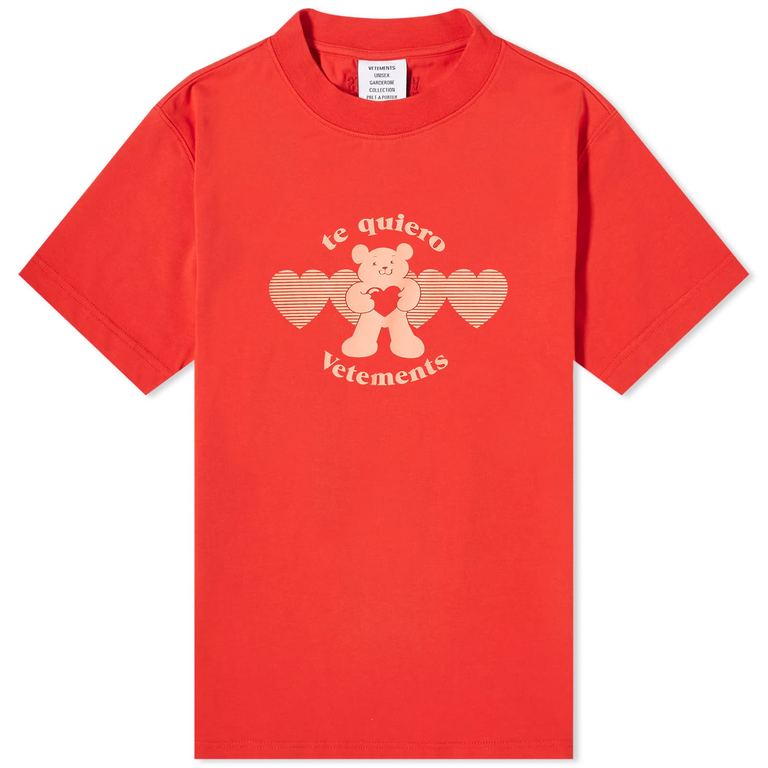 T-shirt VETEMENTS Te Quiero Fitted T-Shirt Rød | UE64TR780R, 0