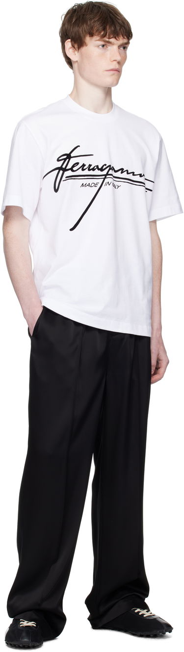 T-shirt FERRAGAMO Ferragamo Signature Crew Neck T-Shirt Hvid | 786470, 3