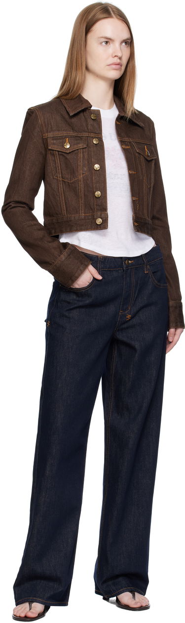 Jakke Ksubi Ksubi Slim Denim Trucker Jacket Brun | WFA25JK012, 3