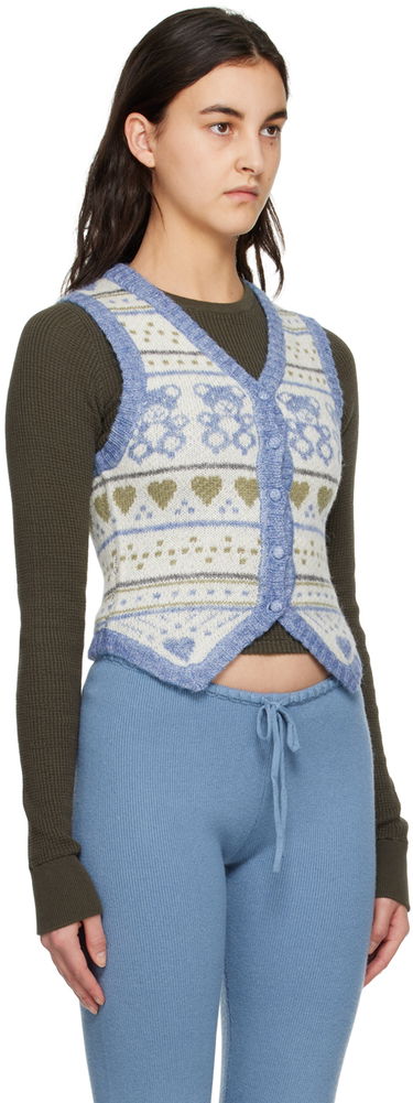 Vest GUIZIO Guizio Sweet Bear Knit Vest Blå | DGF22K313_BLU, 1