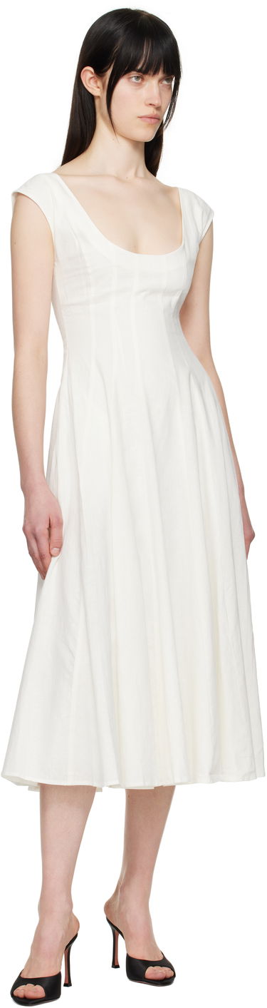 Kjole GUIZIO Guizio Leila Midi Dress Hvid | P24404W085, 3