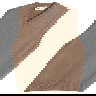 Sweater Róhe Rohe Boiled Wool Knitted Vest Brun | 314-23-402, 0