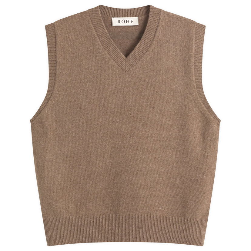 Sweater Róhe Rohe Boiled Wool Knitted Vest Brun | 314-23-402