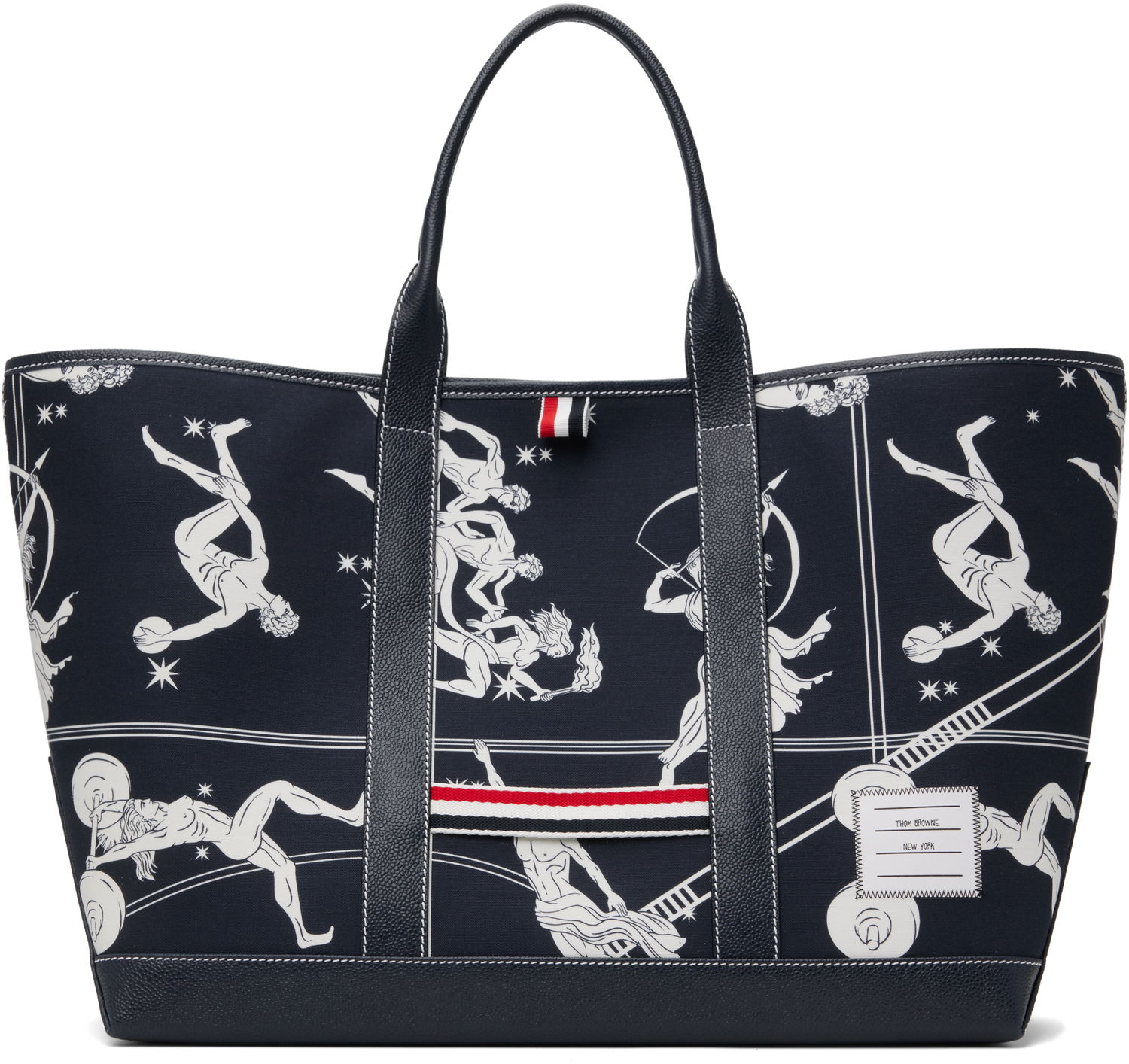 Mulepose Thom Browne Thom Browne Olympic Constellation Medium Tool Tote Mørkeblå | MAG389A-F0891, 0