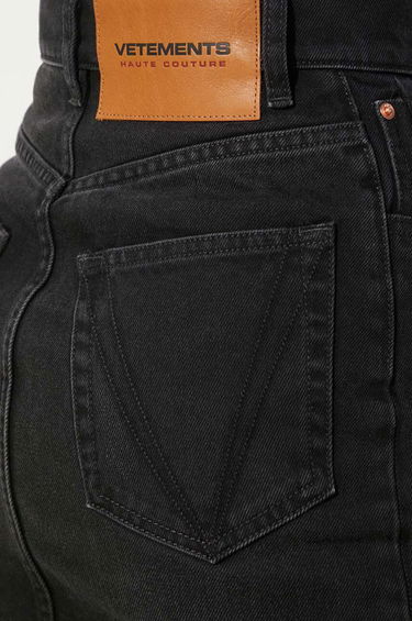 Nederdel VETEMENTS VETEMENTS Denim Midi A-Line Skirt Sort | WE64SK700B, 4