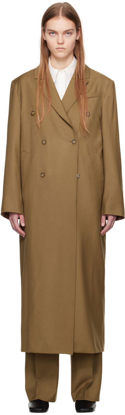 Frakker Loulou de Saison Loulou de Saison Maisun Double-Breasted Maxi Coat Brun | MAISUN, 0