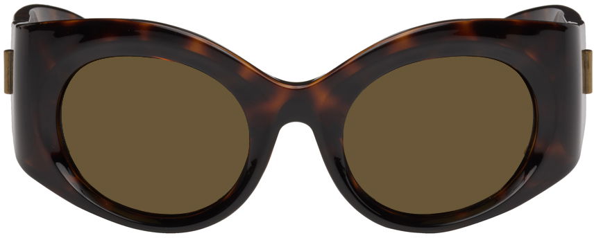 Solbriller Balenciaga Oval Sunglasses Brun | BB0189S, 0