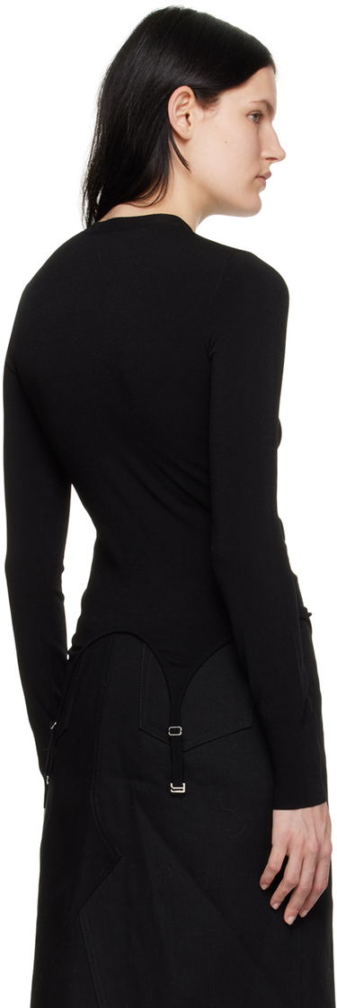 Sweater Dion Lee Dion Lee Garter Long Sleeve T-Shirt Sort | C7063R22, 2