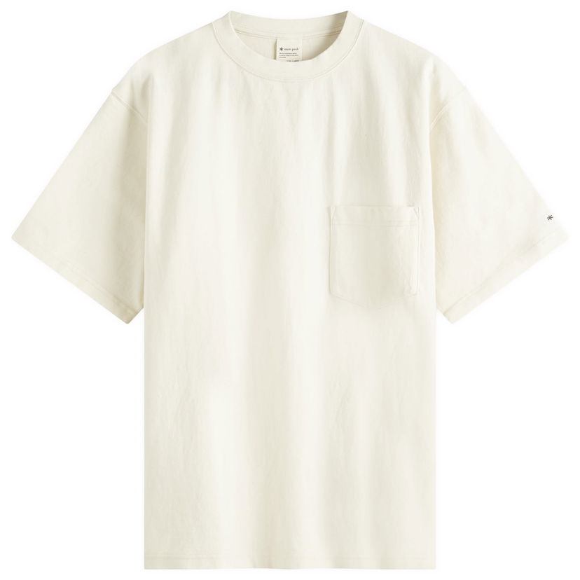 T-shirt Snow Peak Recycled Cotton Heavy Pocket T-Shirt, Size Large Hvid | TS-22SU401R-EC