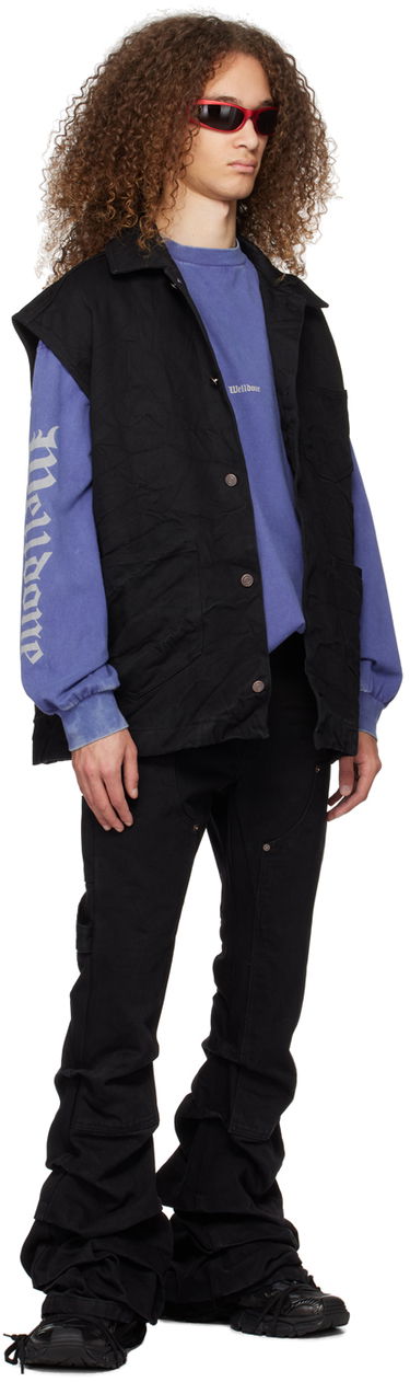 Vest We11done We11done Oversized Denim Vest Sort | WD-DV0-24-394-U-BK, 3