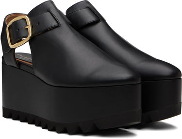 Sneakers og sko Stella McCartney Stella McCartney Elyse Closed-Toe T-Bar Platform Sandals Sort | 810555APADE0, 3