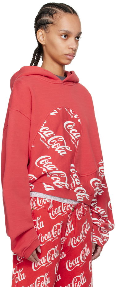 Sweatshirt ERL Swirl Logo Hoodie Rød | ERL08T024, 2