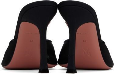 Tilbehør Amina Muaddi Amina Muaddi Alexa Mesh Slipper 95 Heeled Sandals Sort | ALEXA MESH SLIPPER, 1